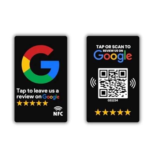 Google Review Card front and back