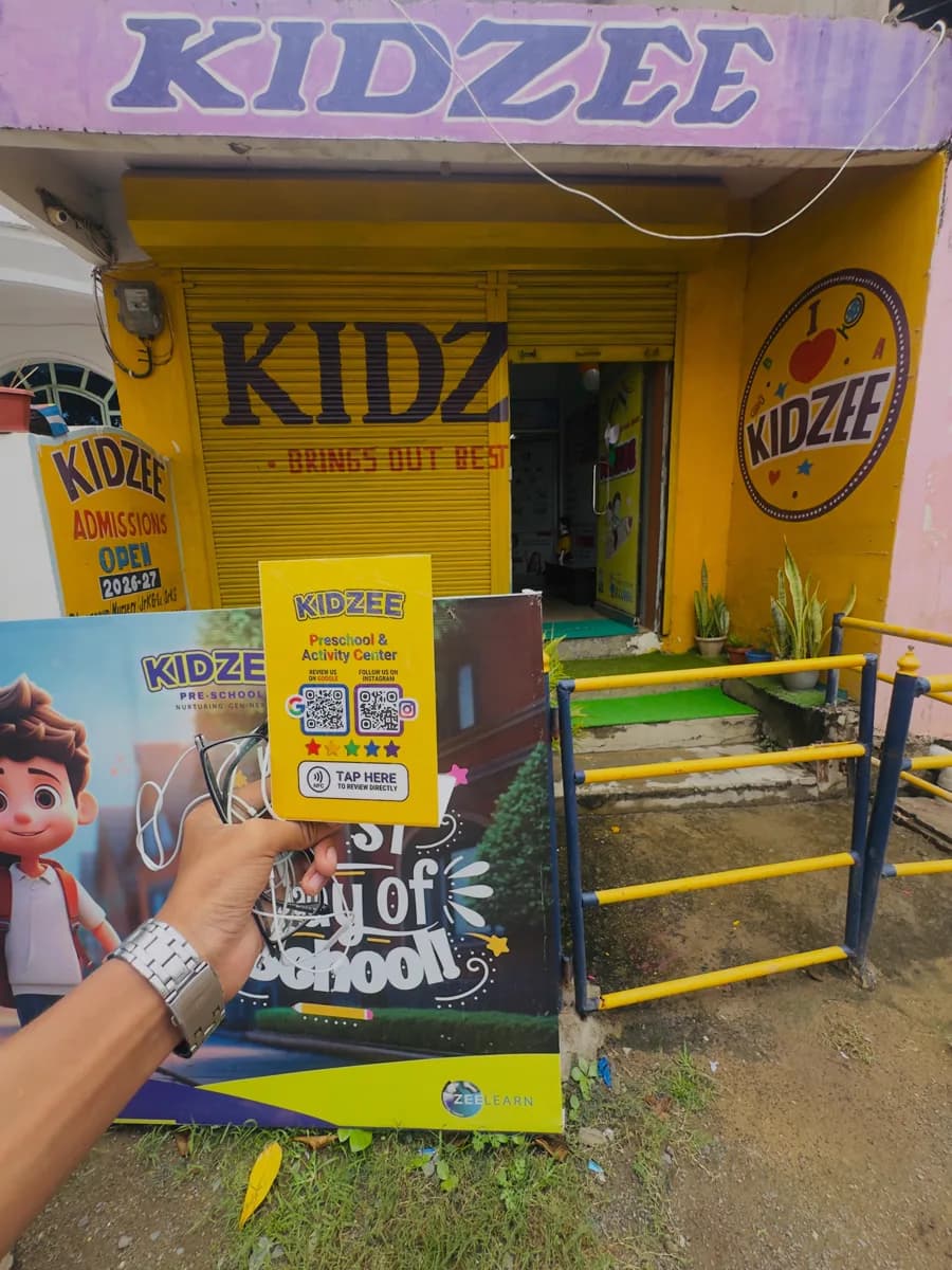 Kidzee standee outside the preschool